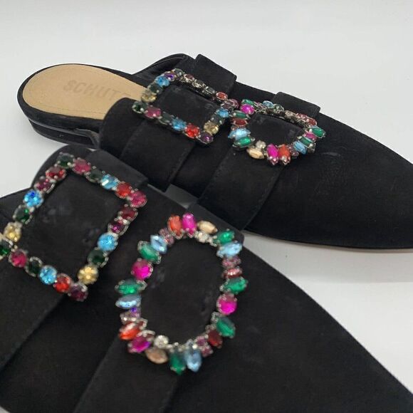 Schutz Rebeca Slides Black Women’s Size 7.5 - Picture 5 of 7